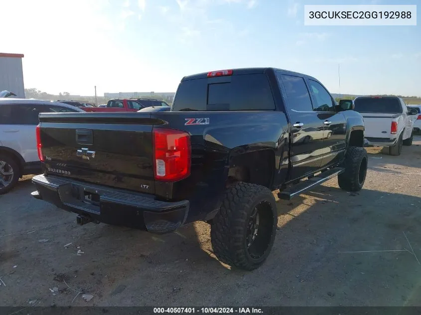 2016 Chevrolet Silverado 1500 2Lz VIN: 3GCUKSEC2GG192988 Lot: 40507401