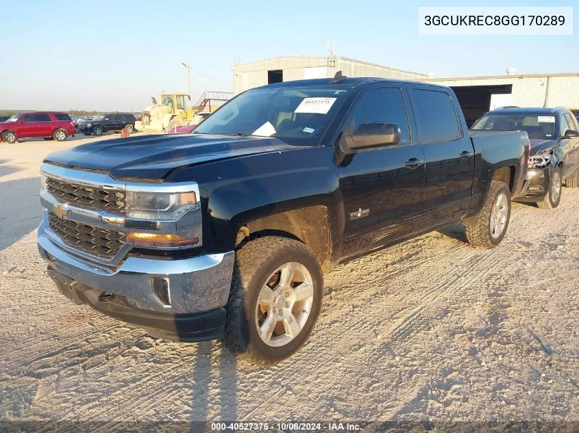 3GCUKREC8GG170289 2016 Chevrolet Silverado 1500 K1500 Lt