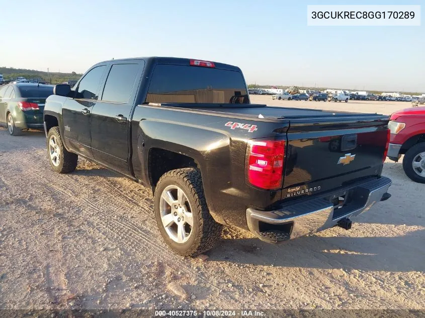 3GCUKREC8GG170289 2016 Chevrolet Silverado 1500 K1500 Lt