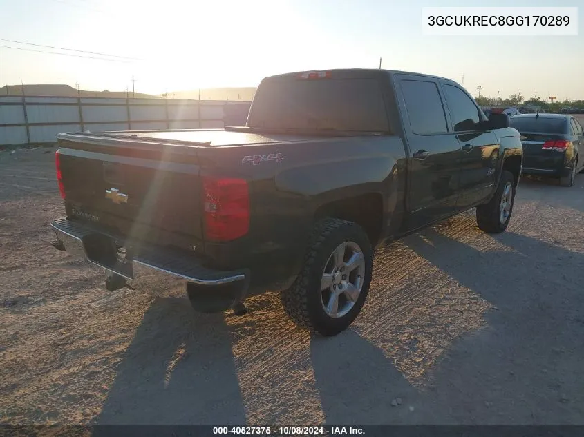 3GCUKREC8GG170289 2016 Chevrolet Silverado 1500 K1500 Lt