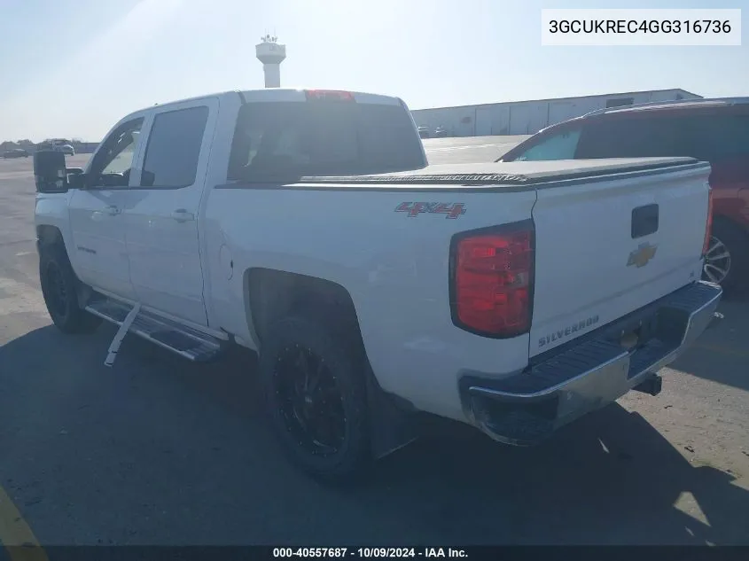 3GCUKREC4GG316736 2016 Chevrolet Silverado K1500 Lt