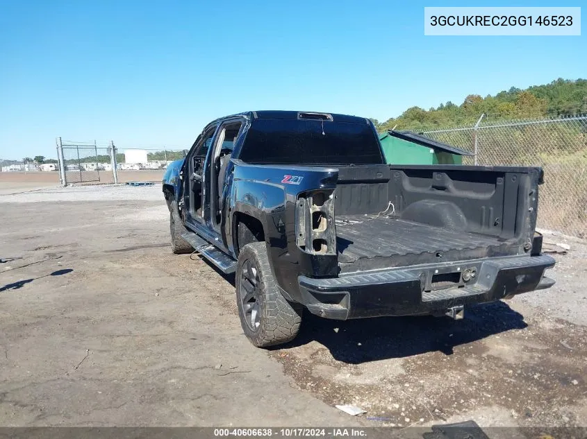 2016 Chevrolet Silverado 1500 2Lt VIN: 3GCUKREC2GG146523 Lot: 40606638