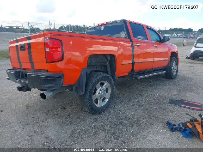 2016 Chevrolet Silverado 2500Hd Ltz VIN: 1GC1KWEG0GF179607 Lot: 40639965