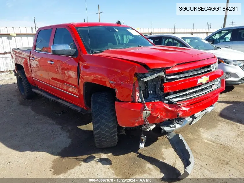 2016 Chevrolet Silverado 1500 2Lz VIN: 3GCUKSEC4GG184231 Lot: 40667678