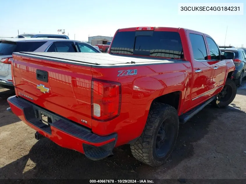 2016 Chevrolet Silverado 1500 2Lz VIN: 3GCUKSEC4GG184231 Lot: 40667678