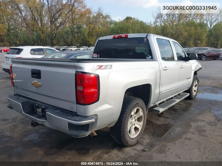 2016 Chevrolet Silverado 1500 2Lt VIN: 3GCUKREC0GG331945 Lot: 40674973