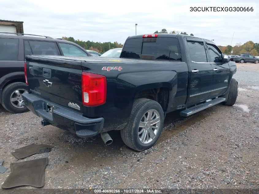 2016 Chevrolet Silverado K1500 High Country VIN: 3GCUKTECXGG300666 Lot: 40690266