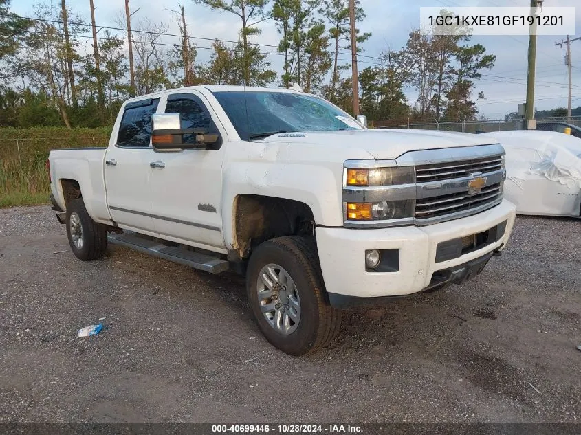 2016 Chevrolet Silverado 2500Hd High Country VIN: 1GC1KXE81GF191201 Lot: 40699446