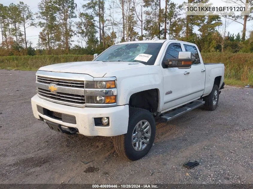 2016 Chevrolet Silverado 2500Hd High Country VIN: 1GC1KXE81GF191201 Lot: 40699446