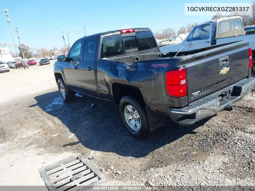 2016 Chevrolet Silverado 1500 1Lt VIN: 1GCVKRECXGZ281317 Lot: 40712030