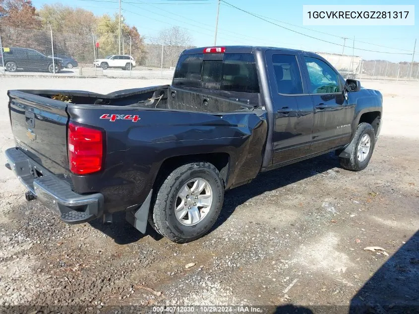 2016 Chevrolet Silverado 1500 1Lt VIN: 1GCVKRECXGZ281317 Lot: 40712030