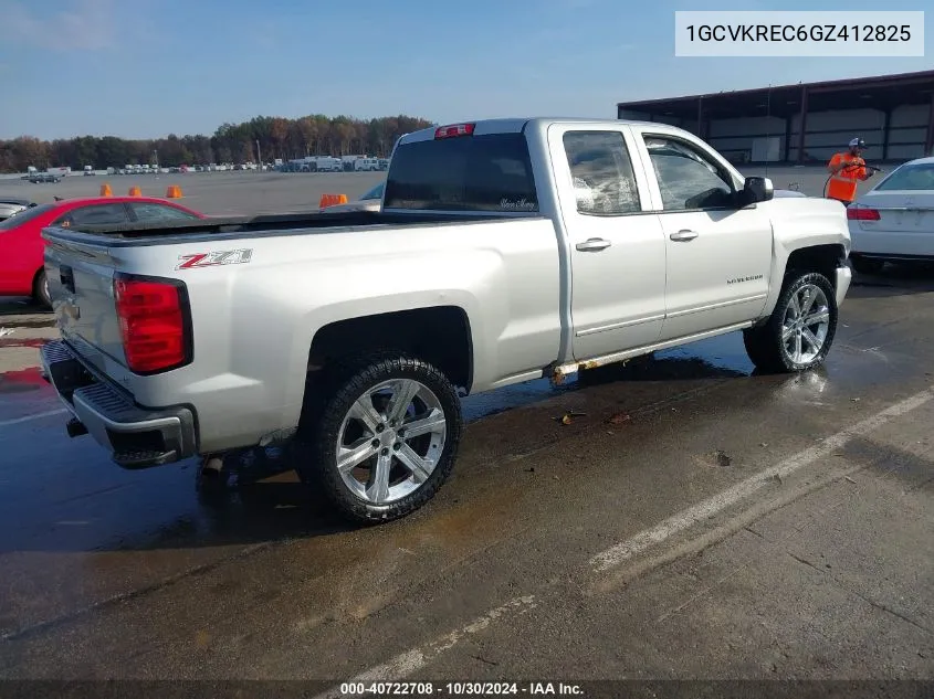 2016 Chevrolet Silverado 1500 2Lt VIN: 1GCVKREC6GZ412825 Lot: 40722708