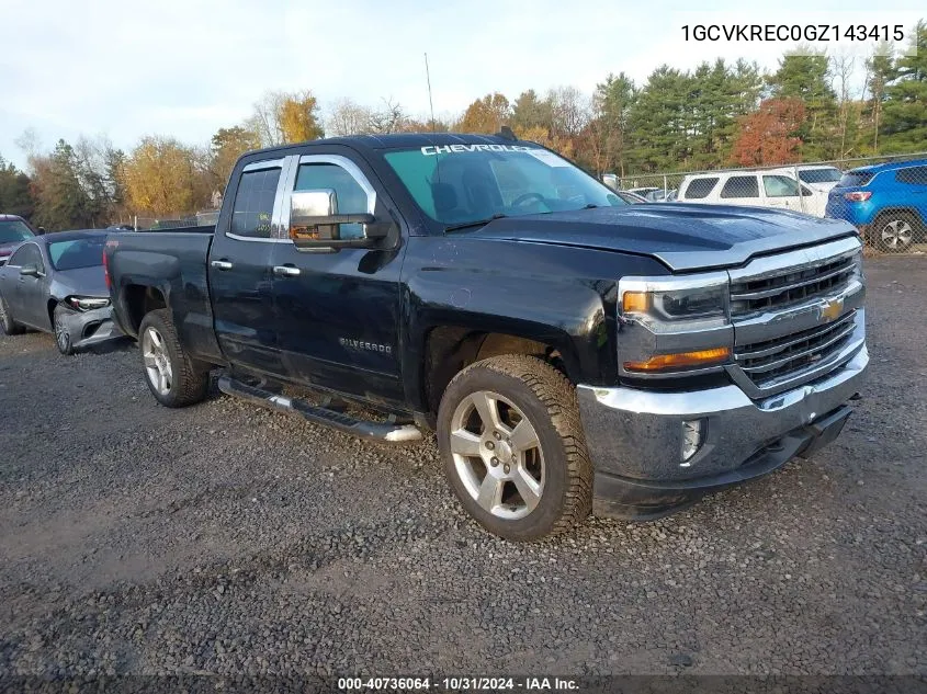 2016 Chevrolet Silverado 1500 1Lt VIN: 1GCVKREC0GZ143415 Lot: 40736064