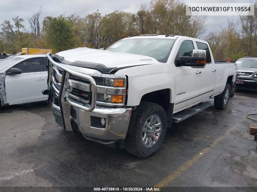 2016 Chevrolet Silverado 2500Hd Ltz VIN: 1GC1KWE81GF119554 Lot: 40739615