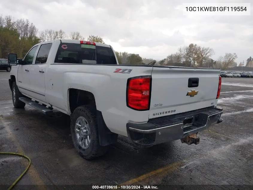 2016 Chevrolet Silverado 2500Hd Ltz VIN: 1GC1KWE81GF119554 Lot: 40739615