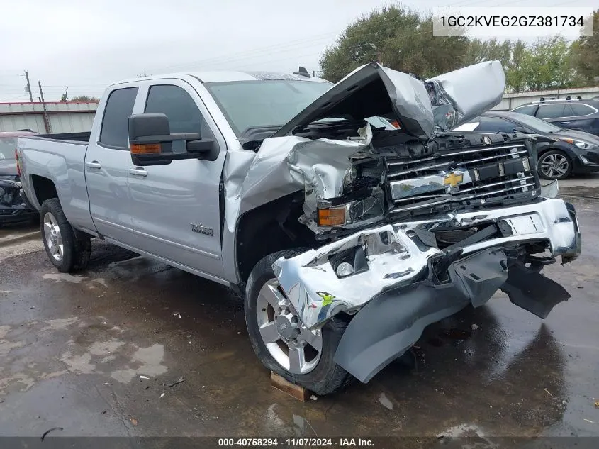 2016 Chevrolet Silverado 2500Hd Lt VIN: 1GC2KVEG2GZ381734 Lot: 40758294