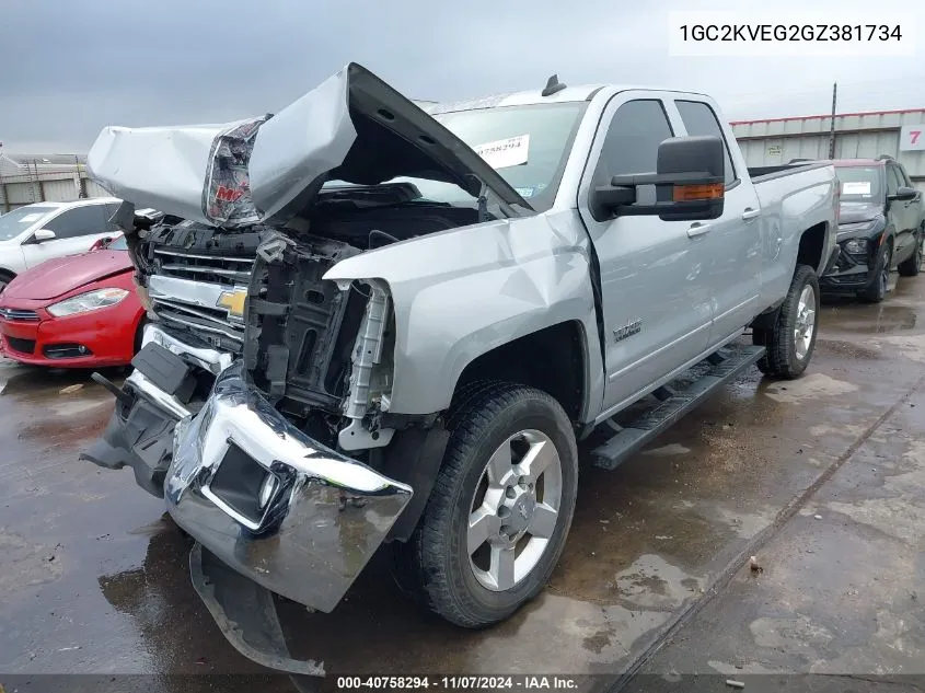 2016 Chevrolet Silverado 2500Hd Lt VIN: 1GC2KVEG2GZ381734 Lot: 40758294