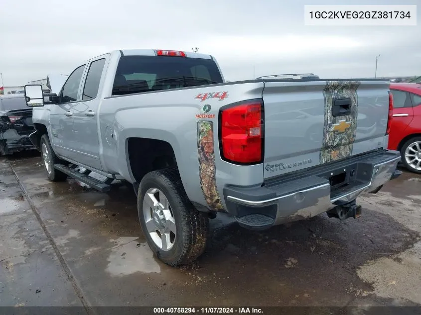 2016 Chevrolet Silverado 2500Hd Lt VIN: 1GC2KVEG2GZ381734 Lot: 40758294