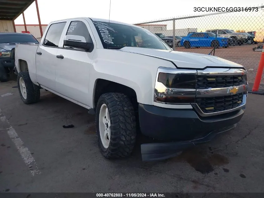 2016 Chevrolet Silverado 1500 Wt VIN: 3GCUKNEC6GG316973 Lot: 40762803