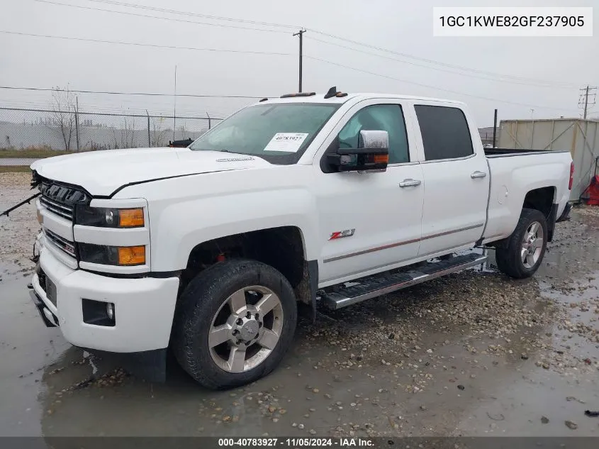 2016 Chevrolet Silverado 2500Hd Ltz VIN: 1GC1KWE82GF237905 Lot: 40783927