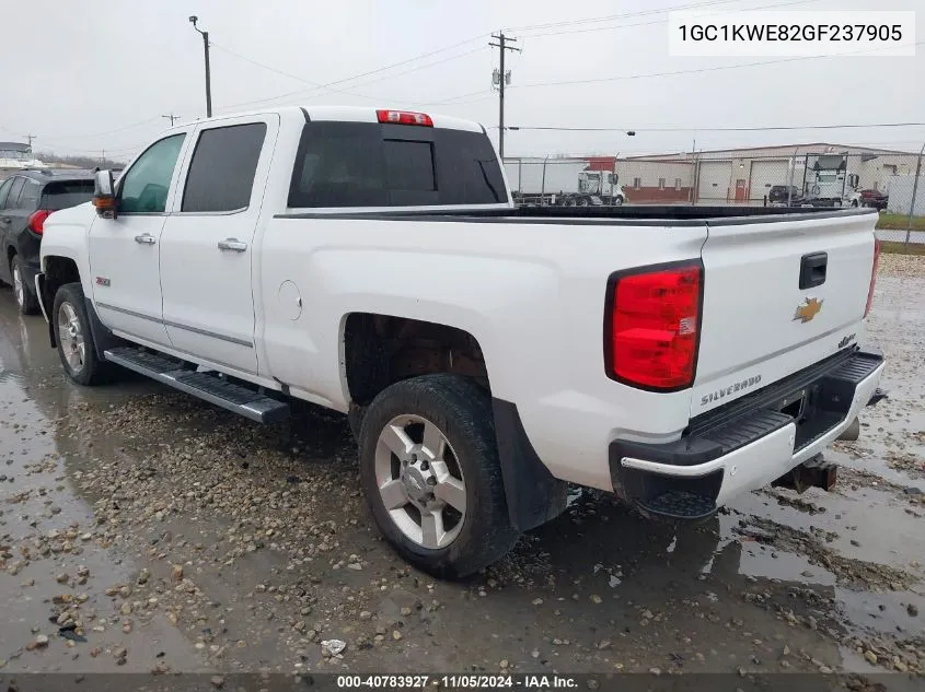 2016 Chevrolet Silverado 2500Hd Ltz VIN: 1GC1KWE82GF237905 Lot: 40783927