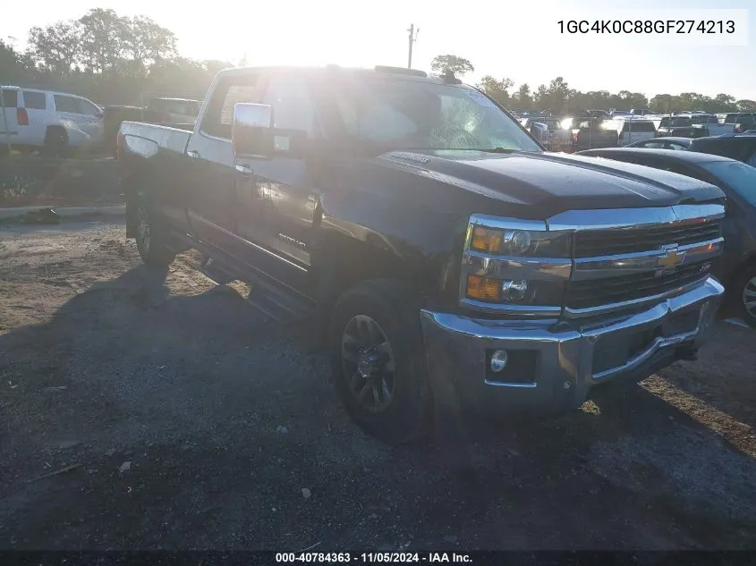 2016 Chevrolet Silverado 3500Hd Ltz VIN: 1GC4K0C88GF274213 Lot: 40784363