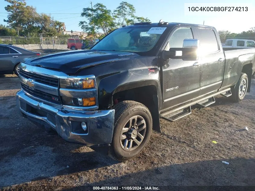 2016 Chevrolet Silverado 3500Hd Ltz VIN: 1GC4K0C88GF274213 Lot: 40784363