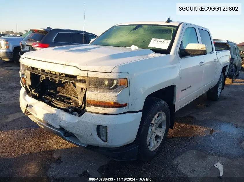 3GCUKREC9GG129802 2016 Chevrolet Silverado 1500 2Lt