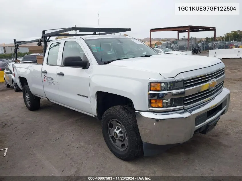 2016 Chevrolet Silverado 2500Hd Wt VIN: 1GC1KUEG7GF122504 Lot: 40807583