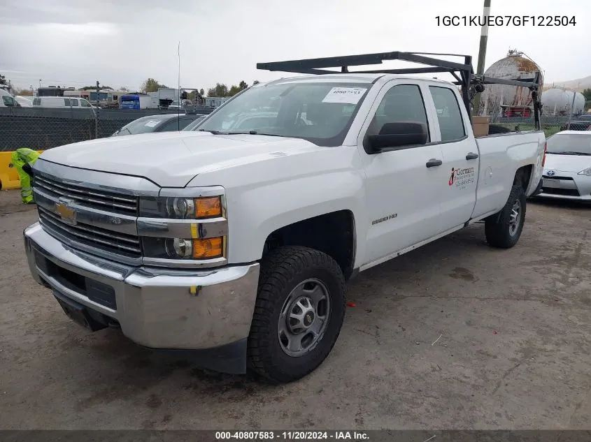 2016 Chevrolet Silverado 2500Hd Wt VIN: 1GC1KUEG7GF122504 Lot: 40807583