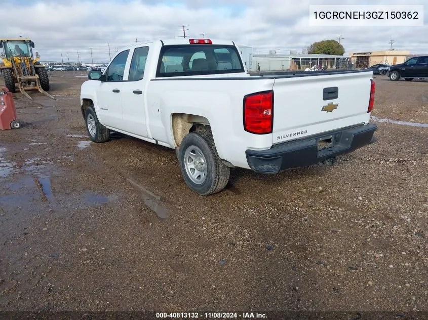 2016 Chevrolet Silverado 1500 Wt VIN: 1GCRCNEH3GZ150362 Lot: 40813132