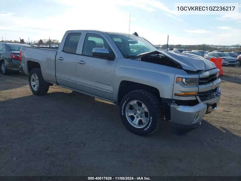 2016 Chevrolet Silverado 1500 2Lt VIN: 1GCVKREC1GZ236217 Lot: 40817928