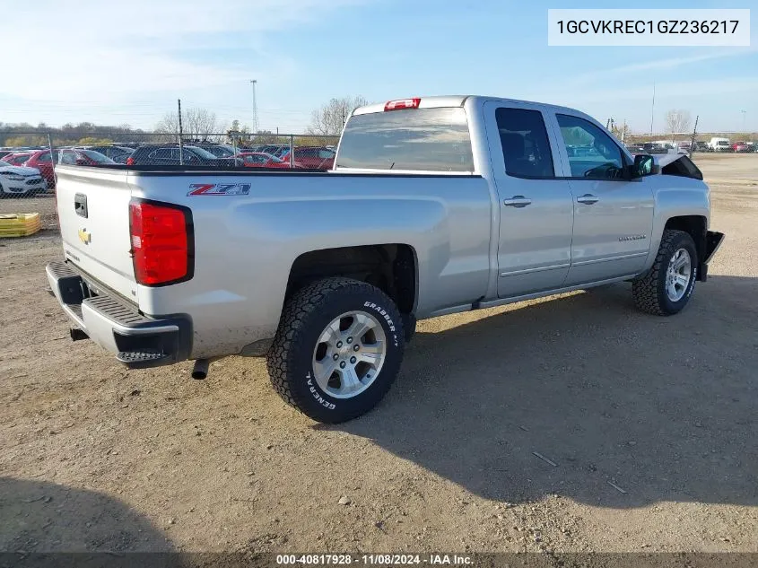 2016 Chevrolet Silverado 1500 2Lt VIN: 1GCVKREC1GZ236217 Lot: 40817928