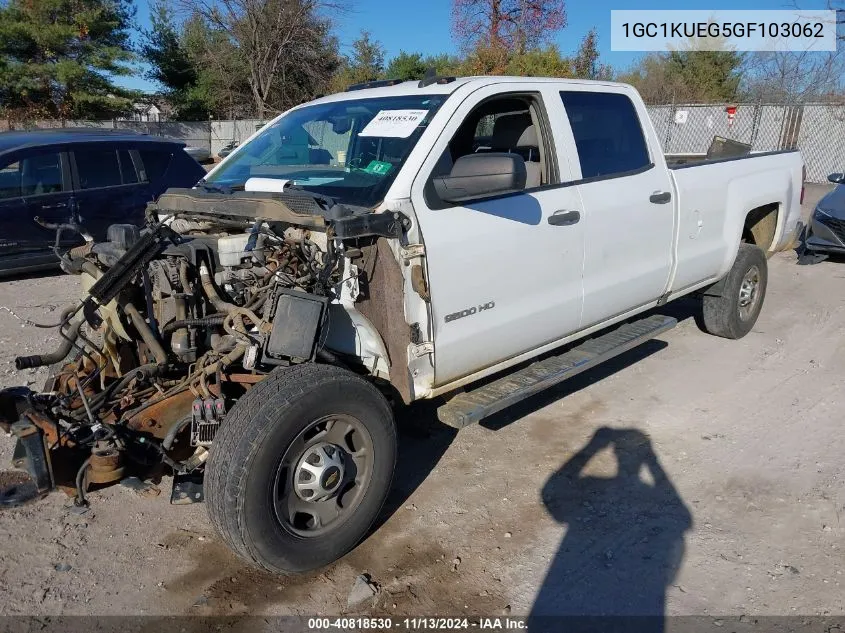 2016 Chevrolet Silverado 2500Hd Wt VIN: 1GC1KUEG5GF103062 Lot: 40818530