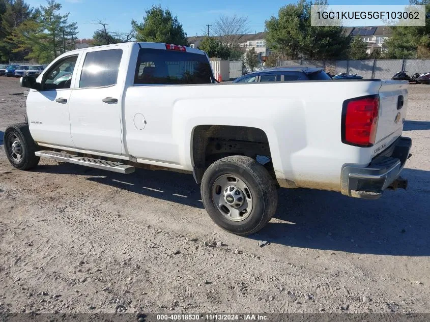 2016 Chevrolet Silverado 2500Hd Wt VIN: 1GC1KUEG5GF103062 Lot: 40818530