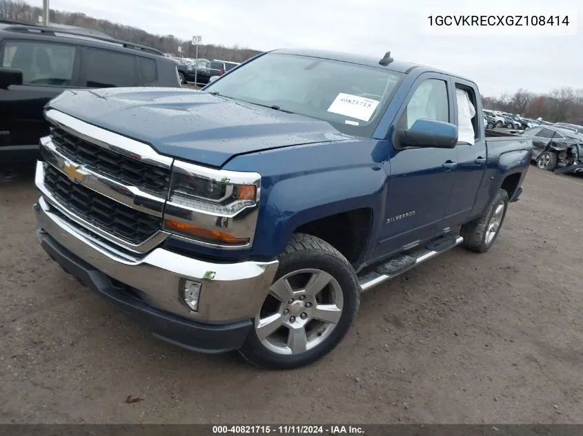 2016 Chevrolet Silverado K1500 Lt VIN: 1GCVKRECXGZ108414 Lot: 40821715