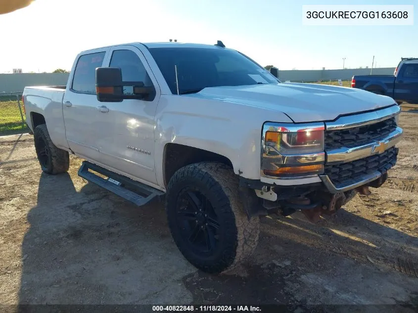 2016 Chevrolet Silverado 1500 1Lt VIN: 3GCUKREC7GG163608 Lot: 40822848