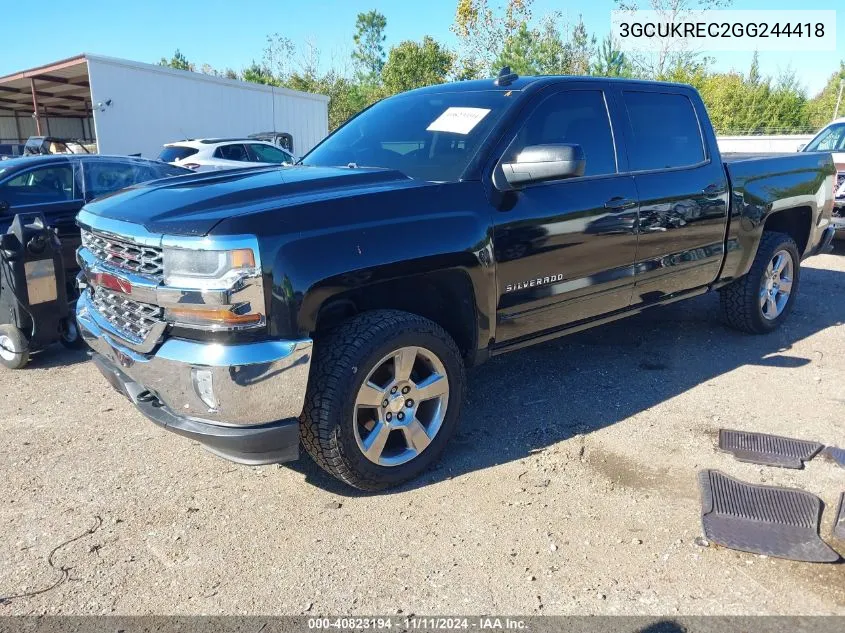 2016 Chevrolet Silverado 1500 1Lt VIN: 3GCUKREC2GG244418 Lot: 40823194