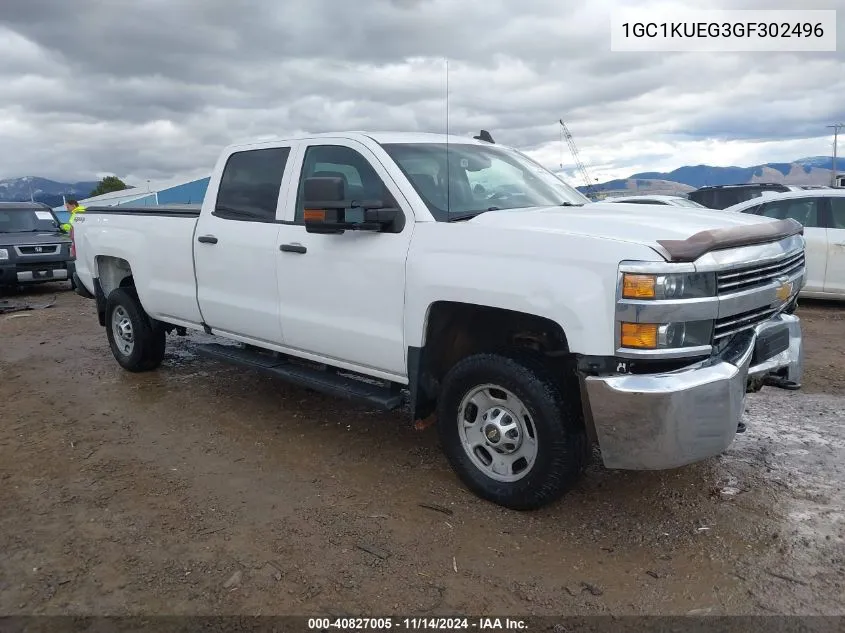 2016 Chevrolet Silverado 2500Hd Wt VIN: 1GC1KUEG3GF302496 Lot: 40827005