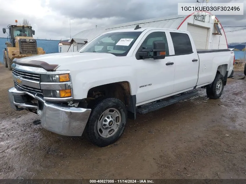 2016 Chevrolet Silverado 2500Hd Wt VIN: 1GC1KUEG3GF302496 Lot: 40827005