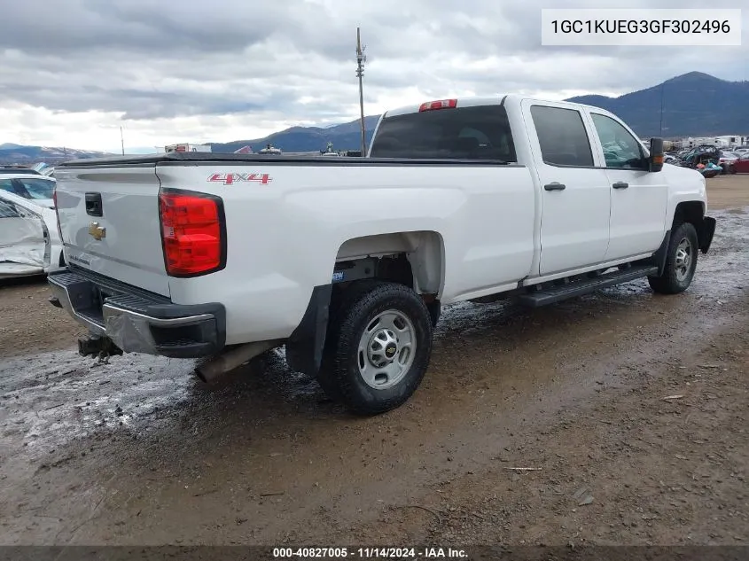 2016 Chevrolet Silverado 2500Hd Wt VIN: 1GC1KUEG3GF302496 Lot: 40827005