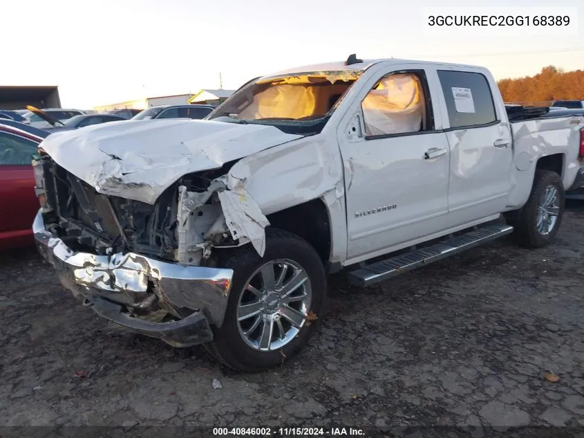 2016 Chevrolet Silverado 1500 1Lt VIN: 3GCUKREC2GG168389 Lot: 40846002