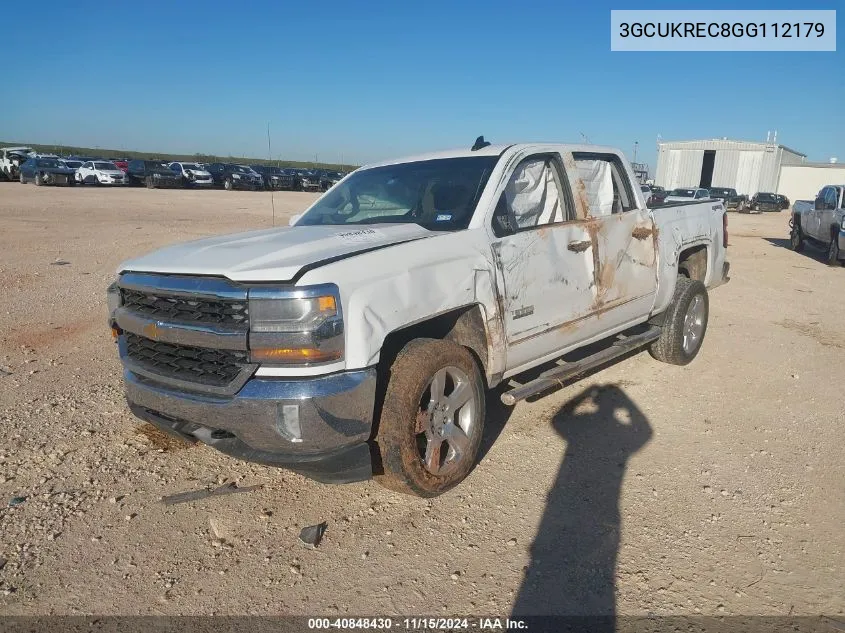 2016 Chevrolet Silverado K1500 Lt VIN: 3GCUKREC8GG112179 Lot: 40848430