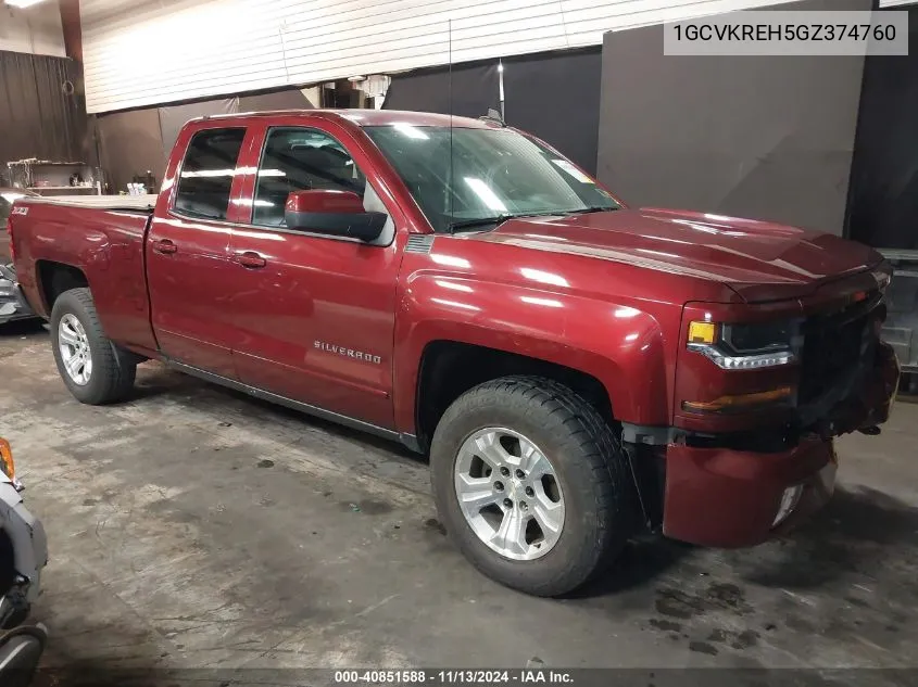 1GCVKREH5GZ374760 2016 Chevrolet Silverado 1500 2Lt