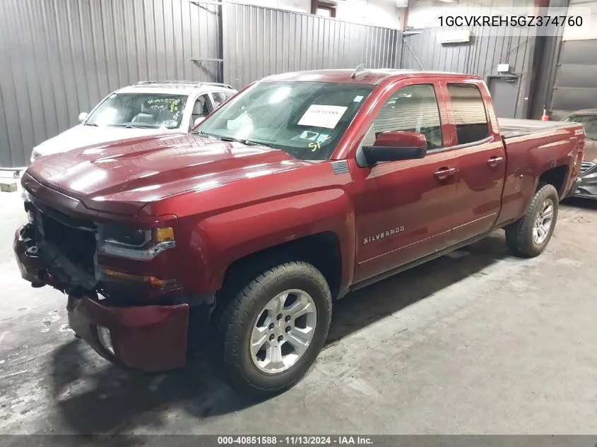 1GCVKREH5GZ374760 2016 Chevrolet Silverado 1500 2Lt