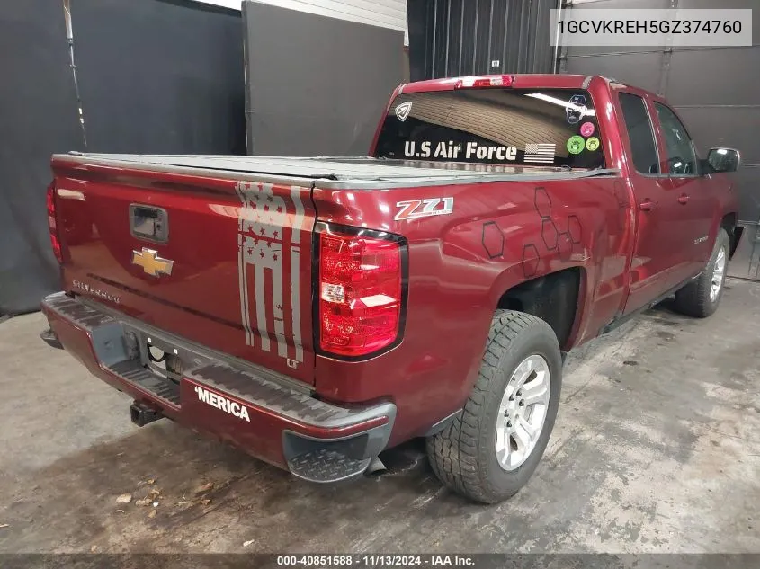 1GCVKREH5GZ374760 2016 Chevrolet Silverado 1500 2Lt