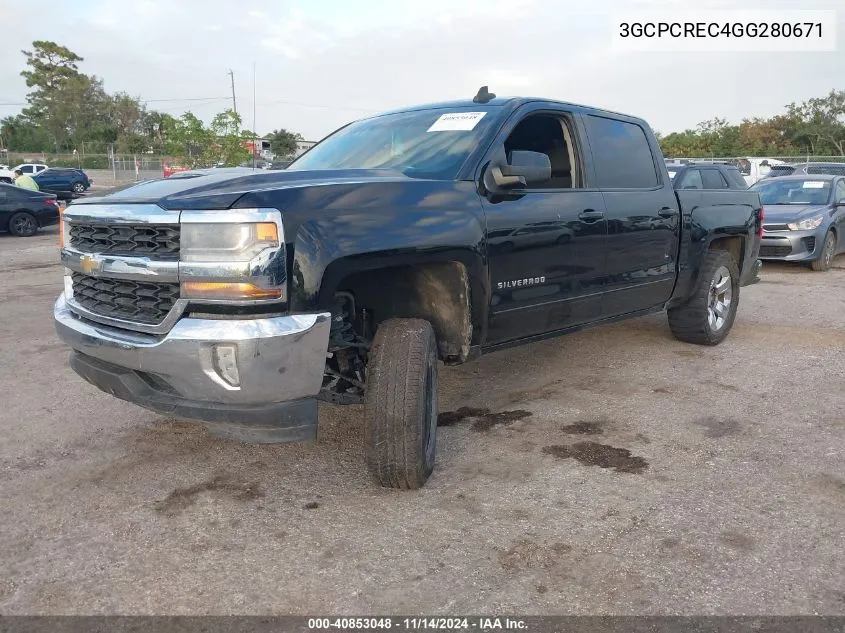 2016 Chevrolet Silverado 1500 1Lt VIN: 3GCPCREC4GG280671 Lot: 40853048