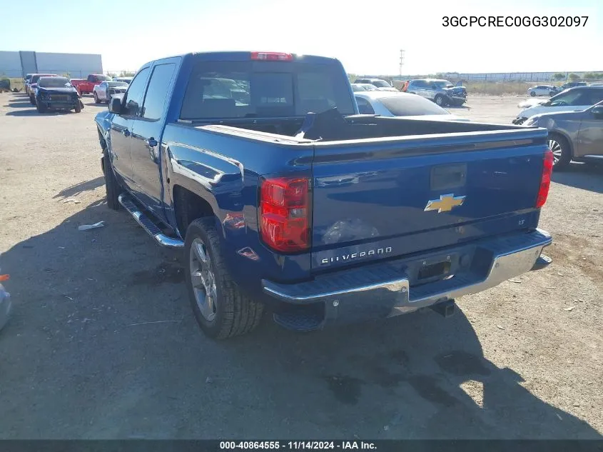 2016 Chevrolet Silverado 1500 1Lt VIN: 3GCPCREC0GG302097 Lot: 40864555