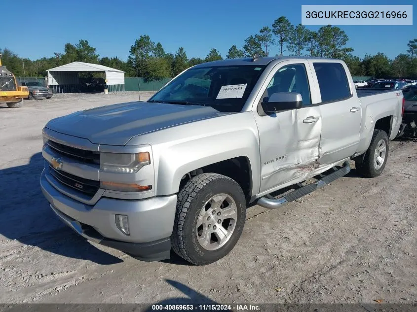 2016 Chevrolet Silverado 1500 2Lt VIN: 3GCUKREC3GG216966 Lot: 40869653