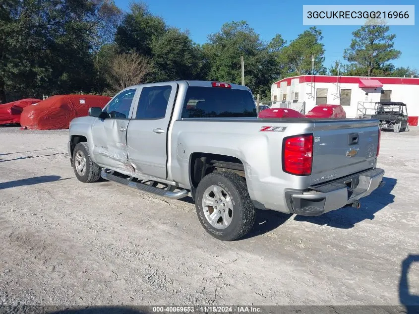 2016 Chevrolet Silverado 1500 2Lt VIN: 3GCUKREC3GG216966 Lot: 40869653